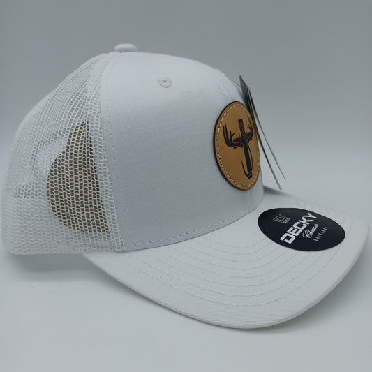 Cross / Antler / Hook - Leather Patch Hat