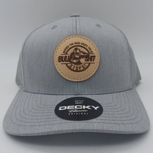 Bullsh!t Stops - Leather Patch Hat