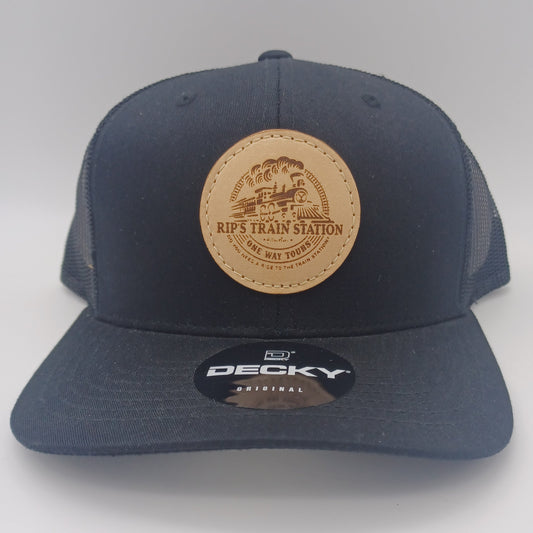 Rip's Train Station - Leather Patch Hat
